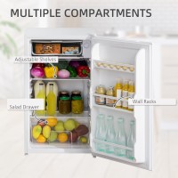 HOMCOM 91L Under-Counter Fridge | Reversible Door — White