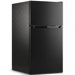 HOMCOM 88L Frigorífico con Congelador Bajo Encimera | 3-Star — Negro
