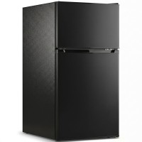 HOMCOM 88L Frigorífico con Congelador Bajo Encimera | 3-Star — Negro