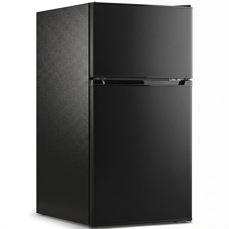 HOMCOM 88L Frigorífico con Congelador Bajo Encimera | 3-Star — Negro