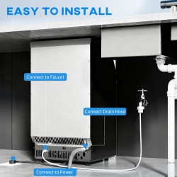 HOMCOM Commercial Ice Maker | 45kg/Day, 11kg Storage