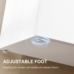 HOMCOM 88L Unterbau-Kühlschrank mit Gefrierfach | 3-Star – Weiß