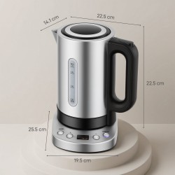 HOMCOM Electric Kettle | 1.7L, 3kW, Strix, Keep Warm — Silver