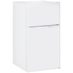 HOMCOM 88L Réfrigérateur-congélateur sous plan de travail | 3-Star — Blanc