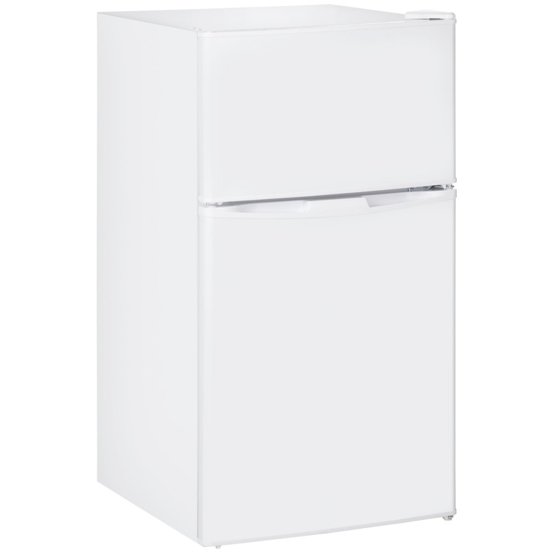 HOMCOM 88L Réfrigérateur-congélateur sous plan de travail | 3-Star — Blanc