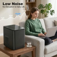HOMCOM Compacte aanrecht ijsmachine | Zelfreinigend — Zwart