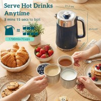 HOMCOM Stainless Steel Kettle & Toaster Set | Strix — Dark Blue