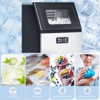 HOMCOM kommerciel ismaskine | 45kg/dag, 11kg opbevaring