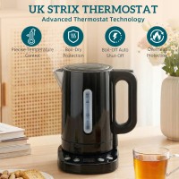 HOMCOM Electric Kettle | 1.7L, 3kW, Strix, Keep Warm — Black