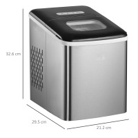 HOMCOM Benkeismaskin | 12kg/dag, Selvrensende — Svart