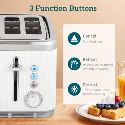 HOMCOM Rustfritt stål vannkoker & 4-Brødrister og kjele sett — Svart