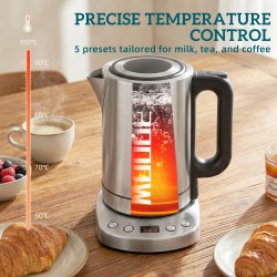 HOMCOM Electric Kettle | 1.7L, 3kW, Strix, Keep Warm — Silver