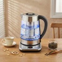 HOMCOM Elektrisk Vattenkokare | 1.7L, 3kW, Strix, Teinfuserare