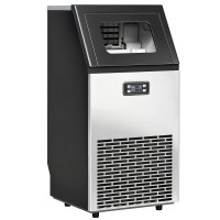 Machine commerciale à glaçons HOMCOM | 45kg/Jour, 11kg de stockage