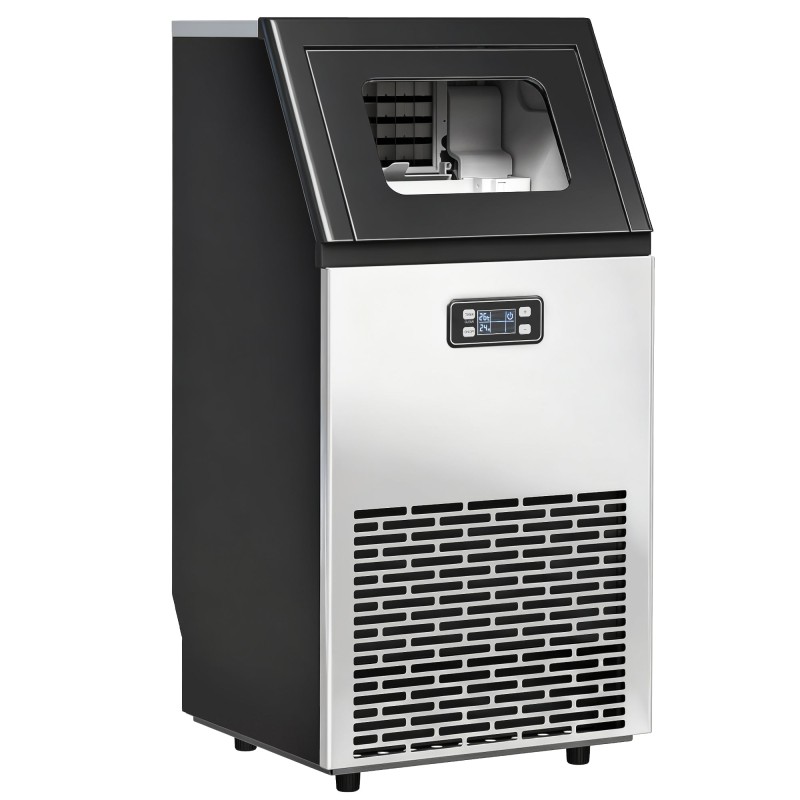 HOMCOM Commerciële ijsmachine | 45kg/dag, 11kg opslag