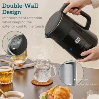 HOMCOM Electric Kettle | 1.7L, 3kW, Strix, LED — Black
