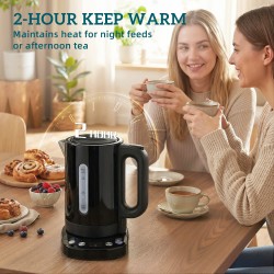 HOMCOM elkedel | 1.7L, 3kW, Strix, Hold varm — Sort
