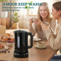 HOMCOM Electric Kettle | 1.7L, 3kW, Strix, Keep Warm — Black