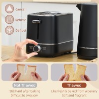 HOMCOM Kettle & 2-Slice Toaster Set | Fast Boil — Black