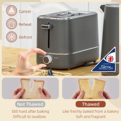 HOMCOM Kettle & 2-Slice Toaster Set | Fast Boil — Black