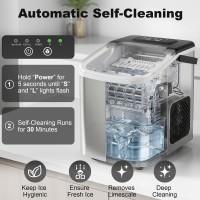 HOMCOM Countertop Ice Maker | 12kg/Day, 2 Cube Sizes