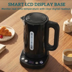 HOMCOM Electric Kettle | 1.7L, 3kW, Strix, Keep Warm — Black
