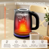HOMCOM Vattenkokare & 4-Skivbrödrost Set | LED-remsa — Svart