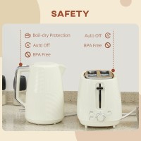 HOMCOM Kettle & 2-Slice Toaster Set | Fast Boil — Black