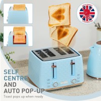 HOMCOM Kettle & 4-Slice Toaster Set | Fast Boil — Light Blue