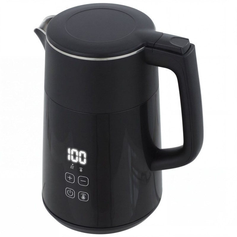 Hervidor eléctrico HOMCOM | 1.7L, 3kW, Strix, LED — Negro