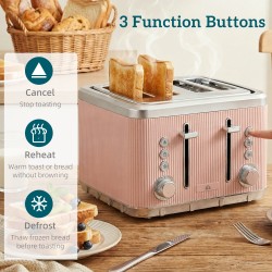 Ensemble bouilloire et grille-pain en acier inoxydable HOMCOM | Strix — Rose