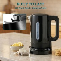 Bouilloire électrique HOMCOM | 1.7L, 3kW, Strix, Maintien au chaud — Noir