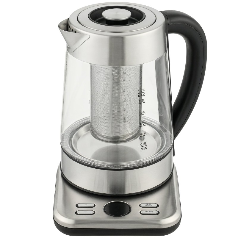 HOMCOM Elektrisk Vattenkokare | 1.7L, 3kW, Strix, Teinfuserare
