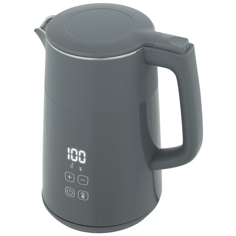 HOMCOM Electric Kettle | 1.7L, 3kW, Strix, LED — Grey