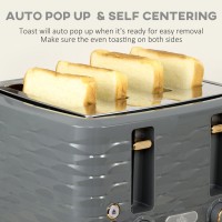 HOMCOM Kettle & 4-Slice Toaster Set | Rapid Boil — Black