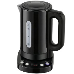 HOMCOM Wasserkocher | 1.7L, 3kW, Strix, Warmhalten — Schwarz
