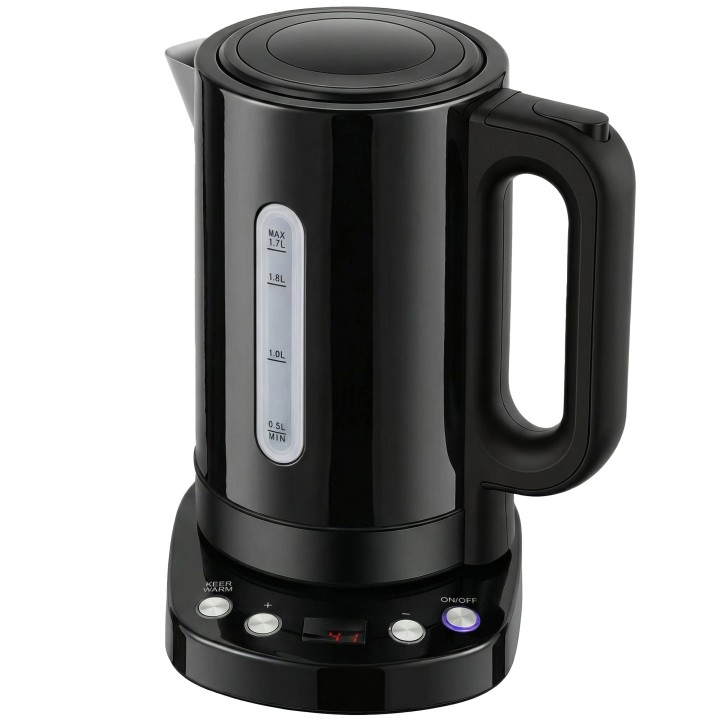 HOMCOM Electric Kettle | 1.7L, 3kW, Strix, Keep Warm — Black