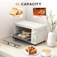 HOMCOM 9L Mini Four & Gril | Four grille-pain, Minuterie, 750W — Noir