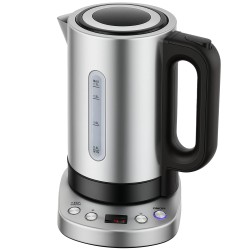 Bouilloire électrique HOMCOM | 1.7L, 3kW, Strix, Maintien au chaud — Argent
