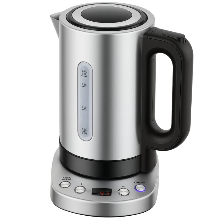 HOMCOM Electric Kettle | 1.7L, 3kW, Strix, Keep Warm — Silver