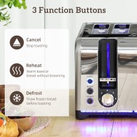 HOMCOM Vattenkokare & 4-Skivbrödrost Set | LED-remsa — Svart