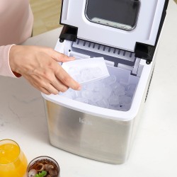 HOMCOM Countertop Ice Maker | 12kg/Day, Self-Cleaning — Black