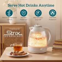 Bollitore HOMCOM & 4-Set Tostapane a Fette | Strix, Ebollizione Rapida — Crema