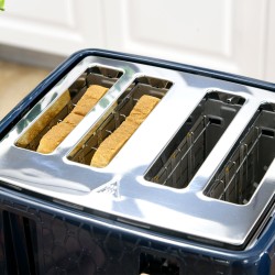 HOMCOM Kettle & 4-Slice Toaster Set | Otter, Crumb Tray — Blue