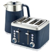 HOMCOM Stainless Steel Kettle & Toaster Set | Strix — Dark Blue