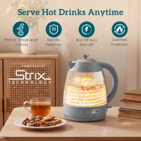 Bollitore HOMCOM & 4-Set Tostapane a Fette | Strix, Ebollizione Rapida — Grigio
