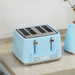 HOMCOM Kettle & 4-Slice Toaster Set | Fast Boil — Light Blue