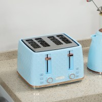 HOMCOM Kettle & 4-Slice Toaster Set | Fast Boil — Light Blue