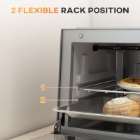HOMCOM 9L Mini Four & Gril | Four grille-pain, Minuterie, 750W — Noir