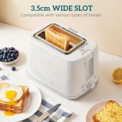 HOMCOM Kettle & 2-Slice Toaster Set | Limescale Filter — Cream